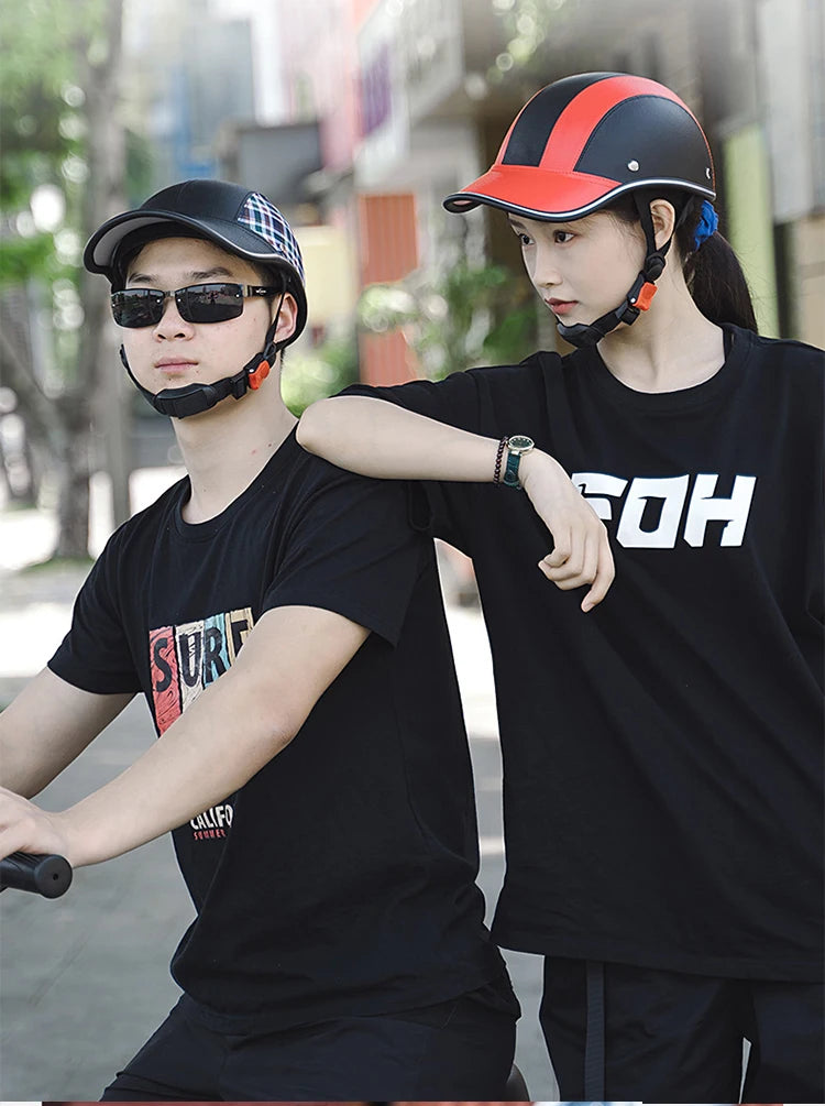 Motorcycle Helmet Baseball Cap Men Wome Scooter Moto Electric Bicycle Scooter Accessory Half Face Helmet Anti-UV Safety Hard Hat