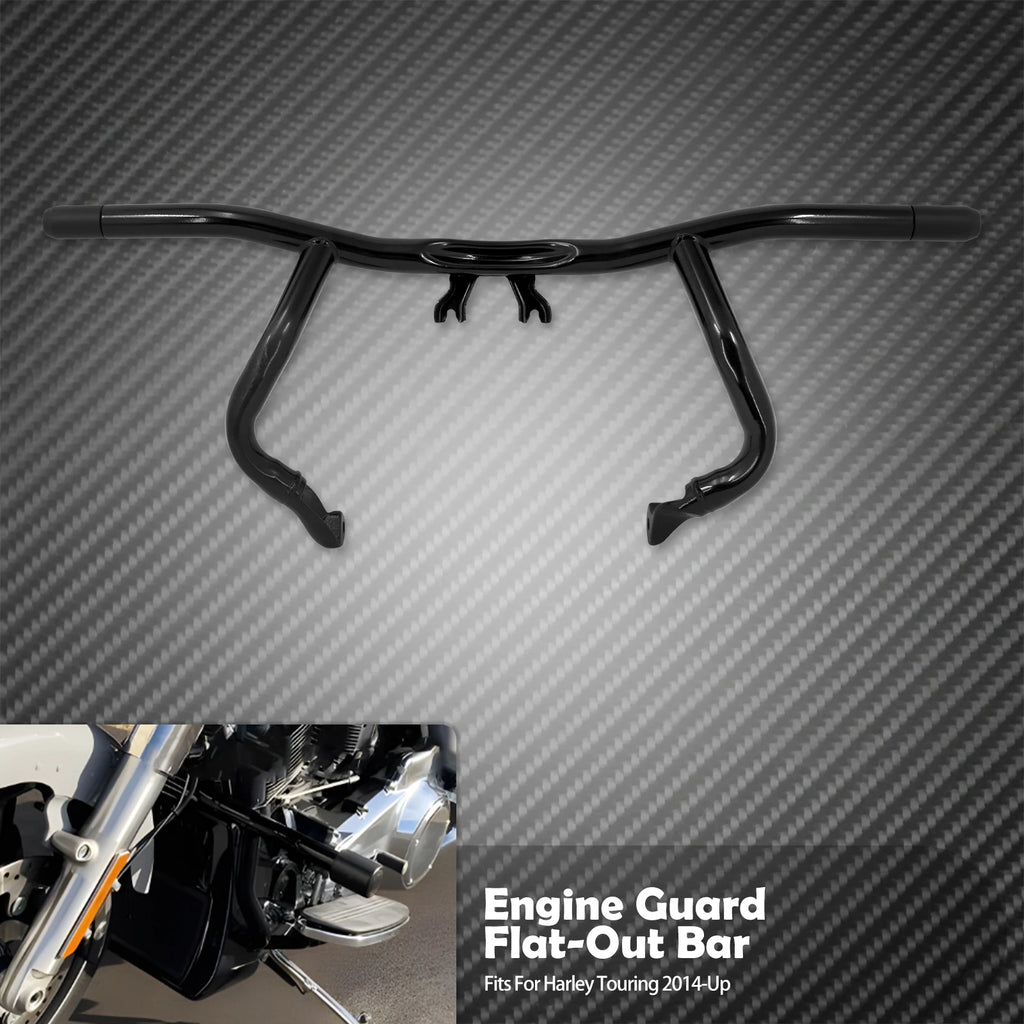 Motorcycle Engine Highway Guard Crash Bar Front Flat-Out Bar For Harley Touring 2014-Up Electra Street Road Glide Road King FLHR