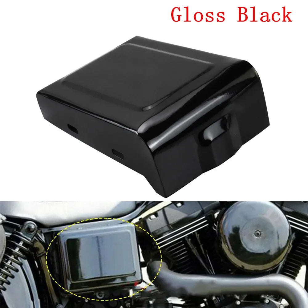 Motorcycle Battery Side Fairing Covers Cap Gloss Black/Matte Black For Harley Dyna Street Bob FXDB Low Rider FXDL FXDF FXDWG FLD