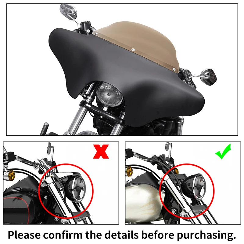 Batwing Fairing Windshield Hardware Kits For Harley Heritage Softail Fat Boy Dyna Touring Road King V Star XVS1100A XVS650A