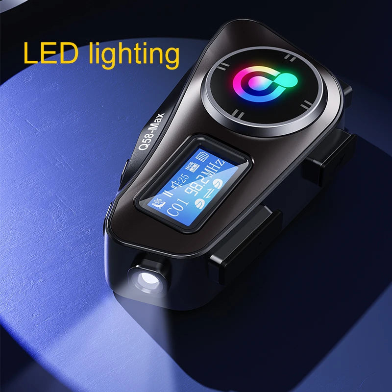 Motorcycle Helmet Wireless Bluetooth Headset Intercomunicador Moto LCD Display FM Radio Music Share For 2 Rider 500m intercom