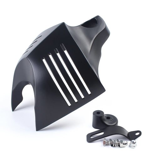 Mptprcycle Black Twin Horn Cover Cowbell For Harley Big Twins V-Rods