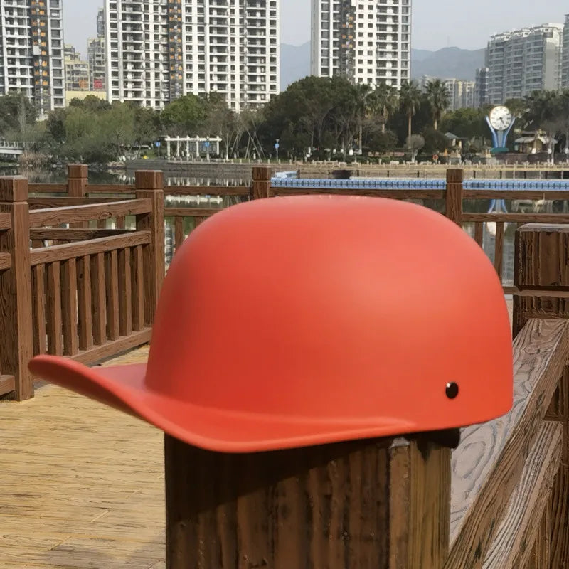 New Baseball Cap Helmet Motorcycle Vintage Retro Helmets Biker Hip-Hop Open Face Scooter Cruiser Chopper Gangster DS Men Women