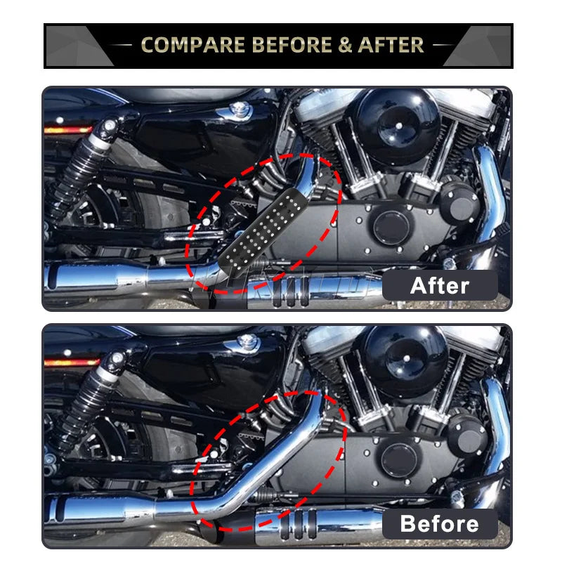 Motorcycle Universal Exhaust Pipe Heat Shield Cover Muffler Protector Guard Accessories For Harley Honda Yamaha Custom