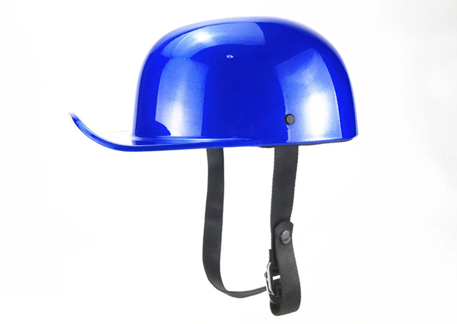 New Baseball Cap Helmet Motorcycle Vintage Retro Helmets Biker Hip-Hop Open Face Scooter Cruiser Chopper Gangster DS Men Women