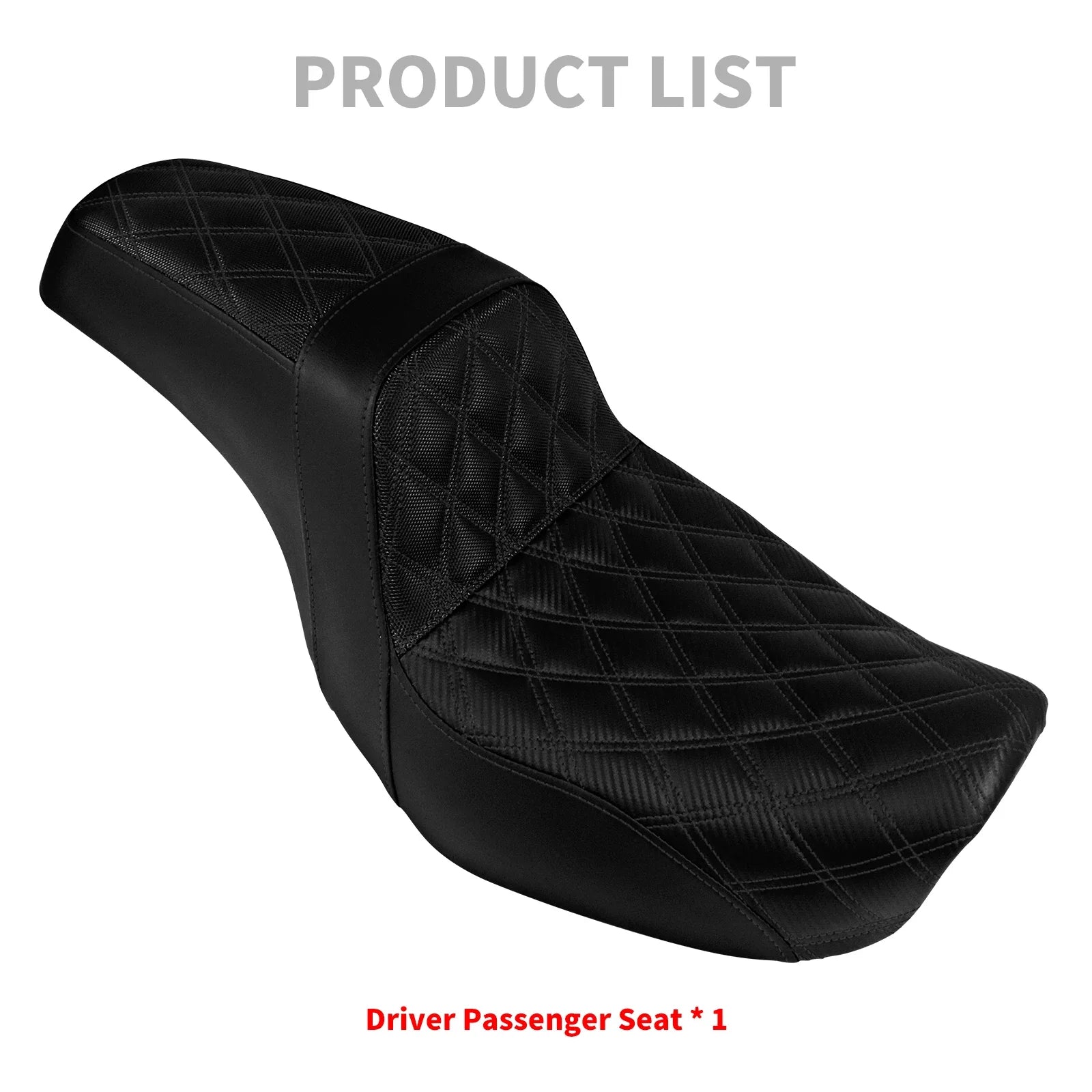Two-Up Motorcycle Driver Passenger Seat Front Rear Cushions Leather Rider Seat For Harley Dyna 2006-2017 Street Bob Fat Bob FXDL