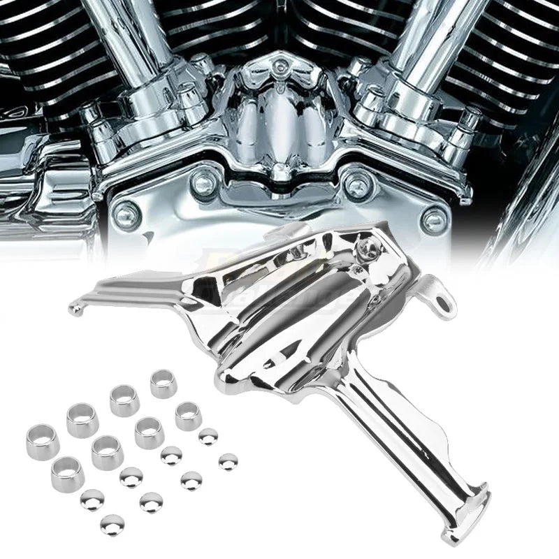 Chrome Tappet / Lifter Block Accent Cover For Harley Twin Cam Street