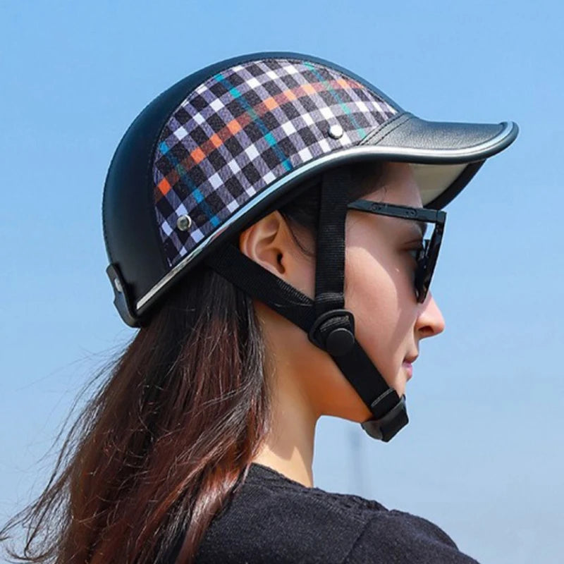 Motorcycle Helmet Baseball Cap Men Wome Scooter Moto Electric Bicycle Scooter Accessory Half Face Helmet Anti-UV Safety Hard Hat