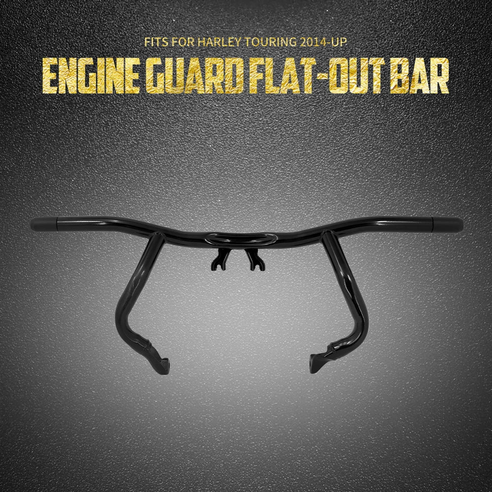 Motorcycle Engine Highway Guard Crash Bar Front Flat-Out Bar For Harley Touring 2014-Up Electra Street Road Glide Road King FLHR