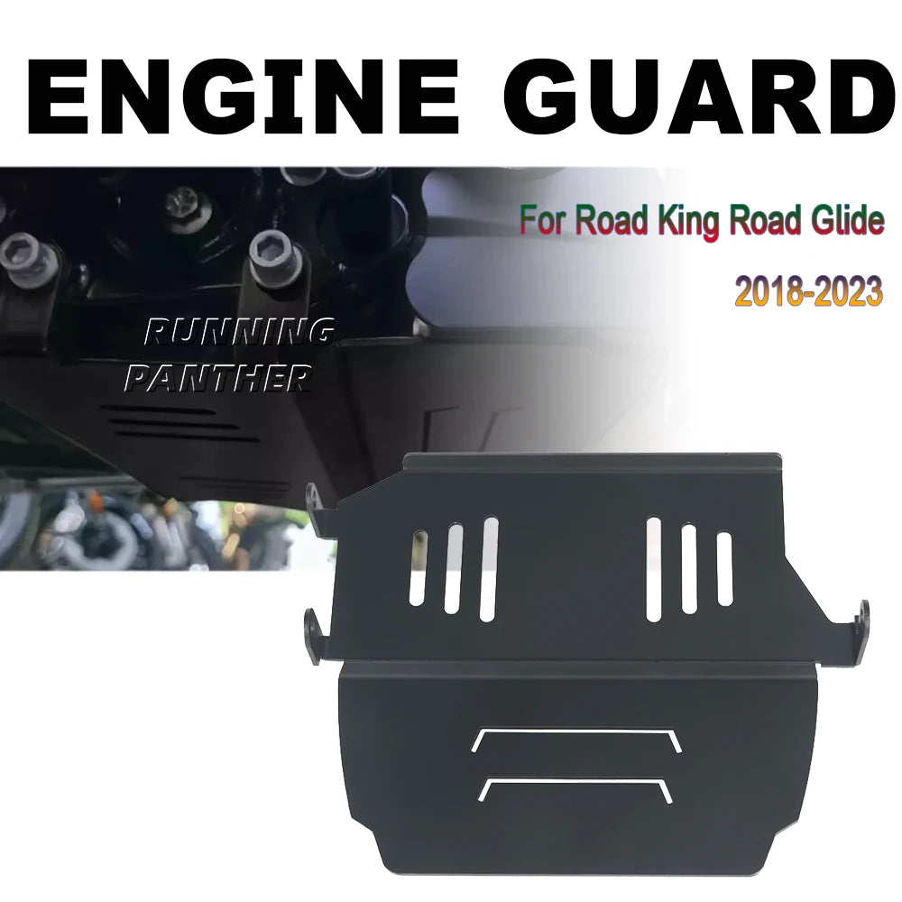 For Harley Road King/Touring Model/Road Glide/Street Glide 2018-2023 Motorcycle Skid Plate Lower Engine Chassis Guard Protector