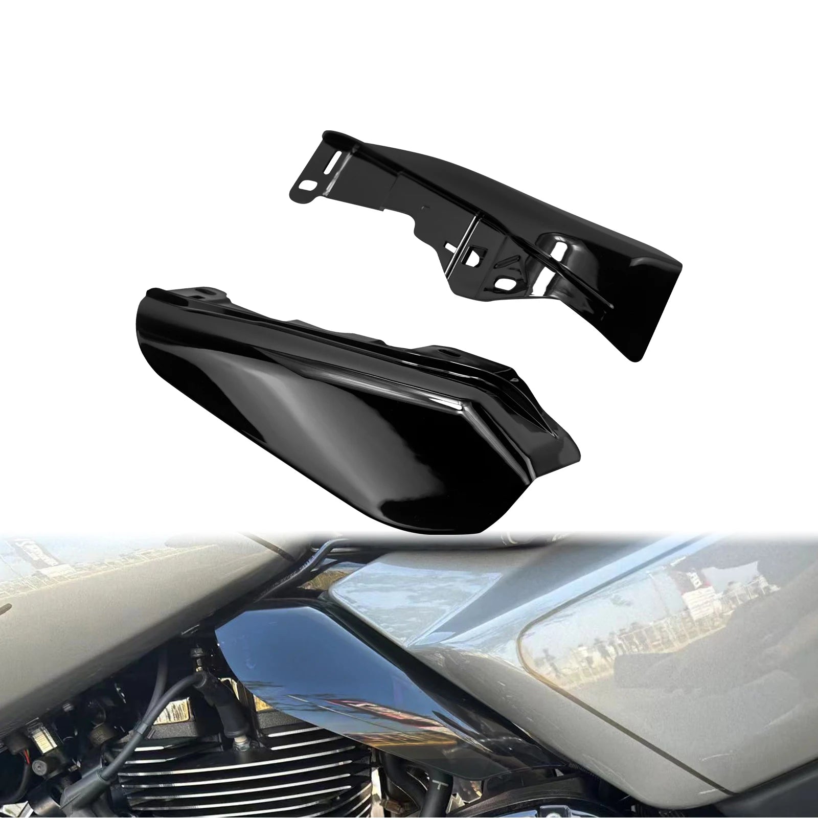 Air Heat Deflector Motorcycle Heat Shield Trim Deflector For Harley Touring Street Road Glide FLHX FLTRX Ultra FLTRXSE 2024-UP