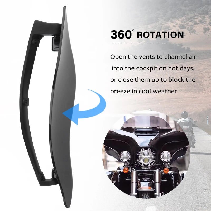 1 Pair Batwing Fairing Air Deflector Side Wing Windshield For Harley Touring Electra Street Tri Glide 2014 2015 2016-2019 2020