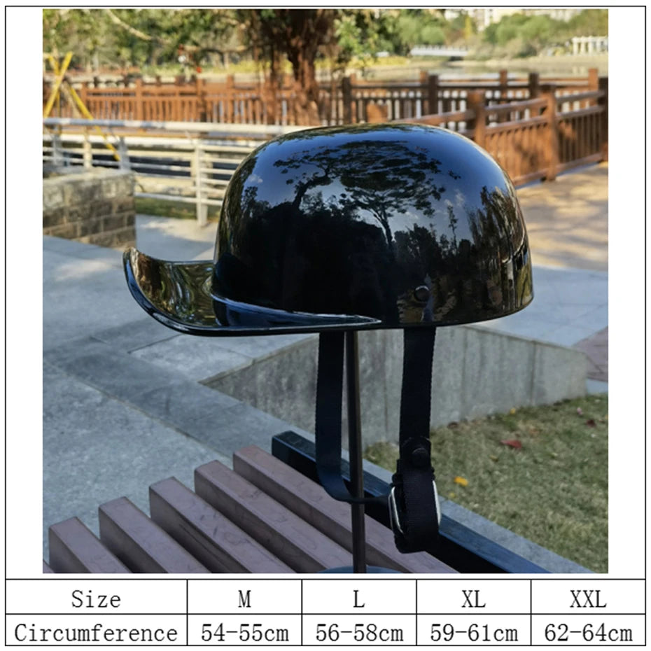 New Baseball Cap Helmet Motorcycle Vintage Retro Helmets Biker Hip-Hop Open Face Scooter Cruiser Chopper Gangster DS Men Women