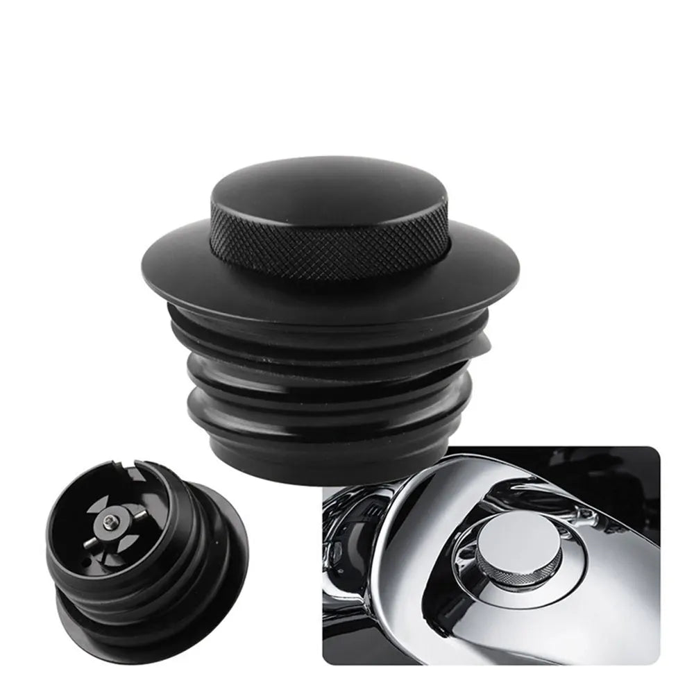 1PCS Motorcycle Pressure Type Tank Lid CNC Oil Cap Flush Pop Up Reservoir Gas Cap Vented Fuel Tank For Harley Davidson 1982-2018