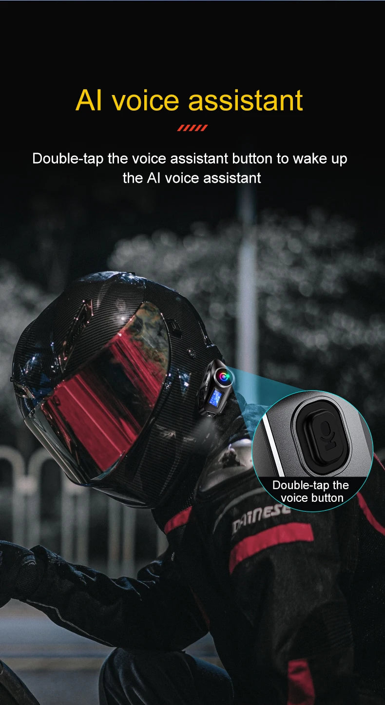 Motorcycle Helmet Wireless Bluetooth Headset Intercomunicador Moto LCD Display FM Radio Music Share For 2 Rider 500m intercom