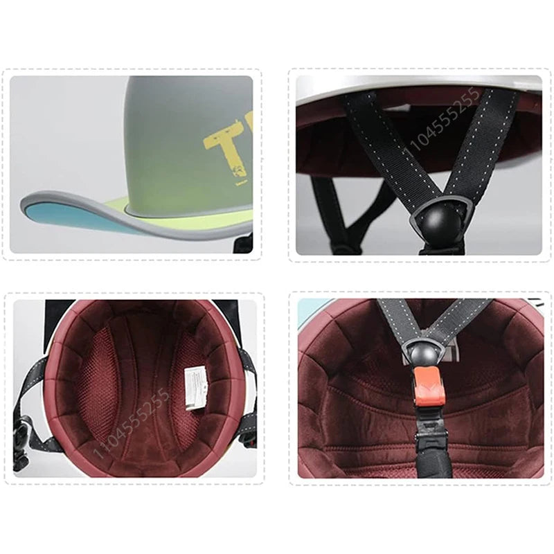 Baseball Cap Motorcycle Helmet Street Touring Half Helmet For Bike Cruiser Chopper Moped Scooter DOT Approved Moto Helmet