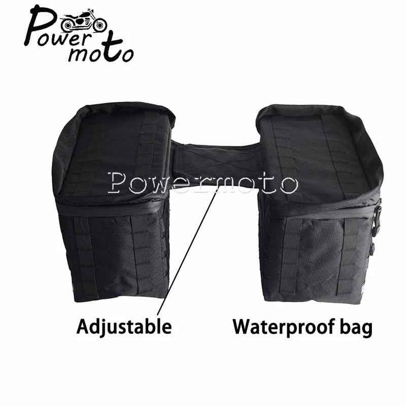 Side Saddle Bags Motorcycle Bags Waterproof Front Handle Bars Storage Bag Custom Saddlebags For Harley Sportster XL Dyna Softail
