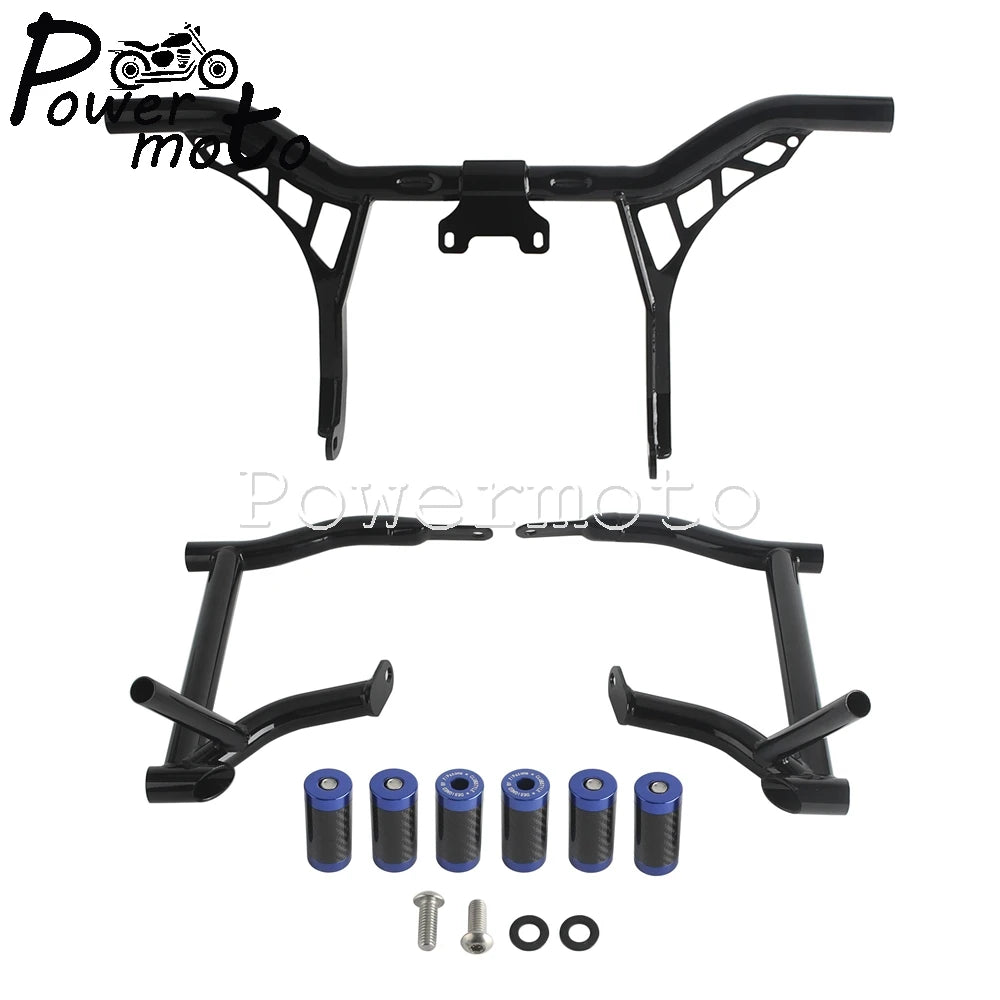 Highway Engine Guard Crash Bar Frame Slider Saddlebag Tip-Over Bar Set For Harley Touring Electra Road Street Glide Road King