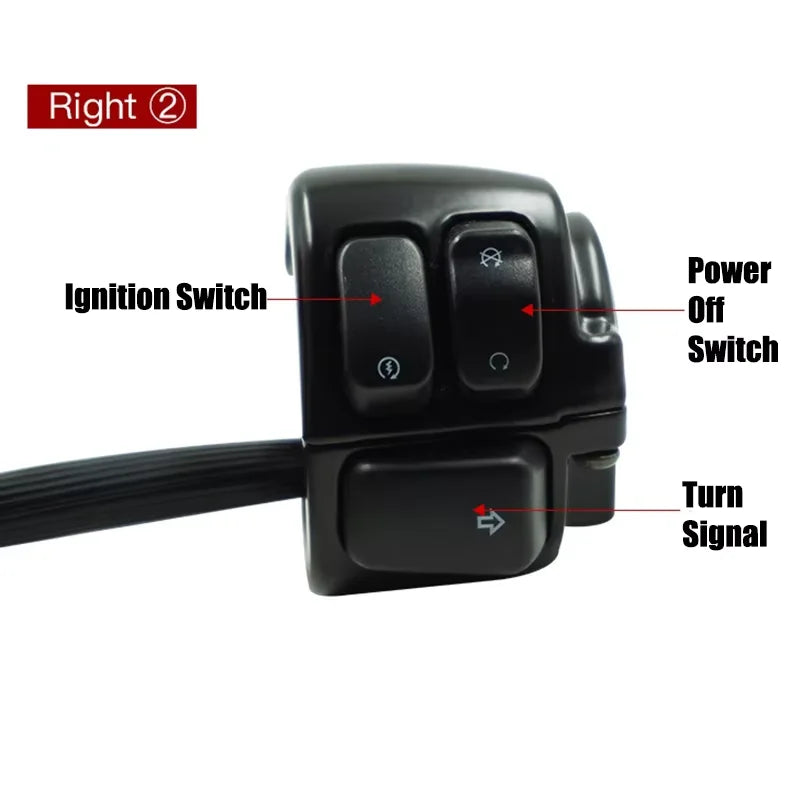 Motorcycle 1" 25mm Handlebar Switches Control And Wiring Harness For Harley Softail 1996-2012 Dyna Sportster XL 883 1200 V-Rod