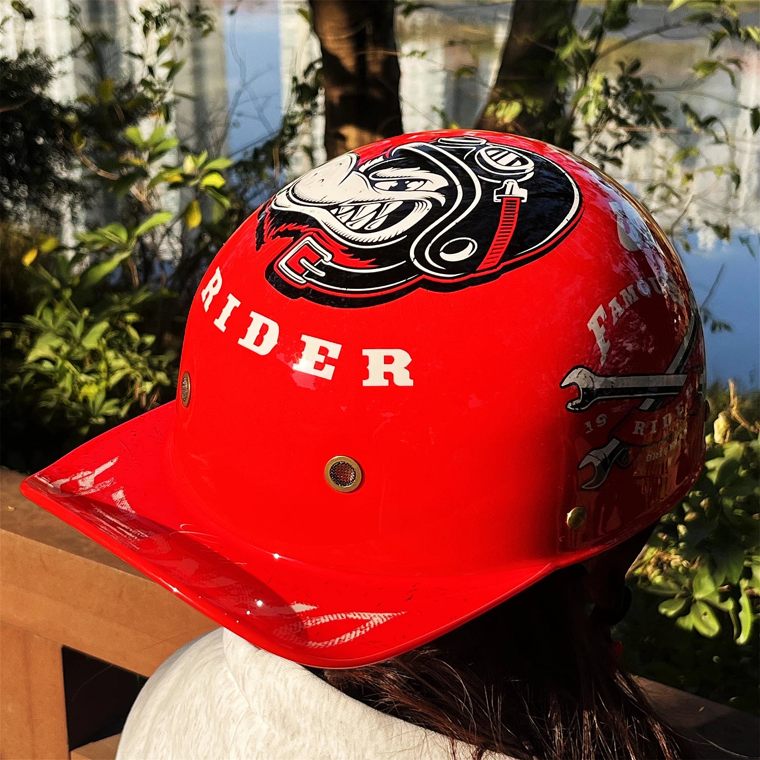 Motorcycle Helmet MTB Bike Unisex Cycling Safety Protector Half Face Type Retro Vintage Fashion Motorbike Accessories