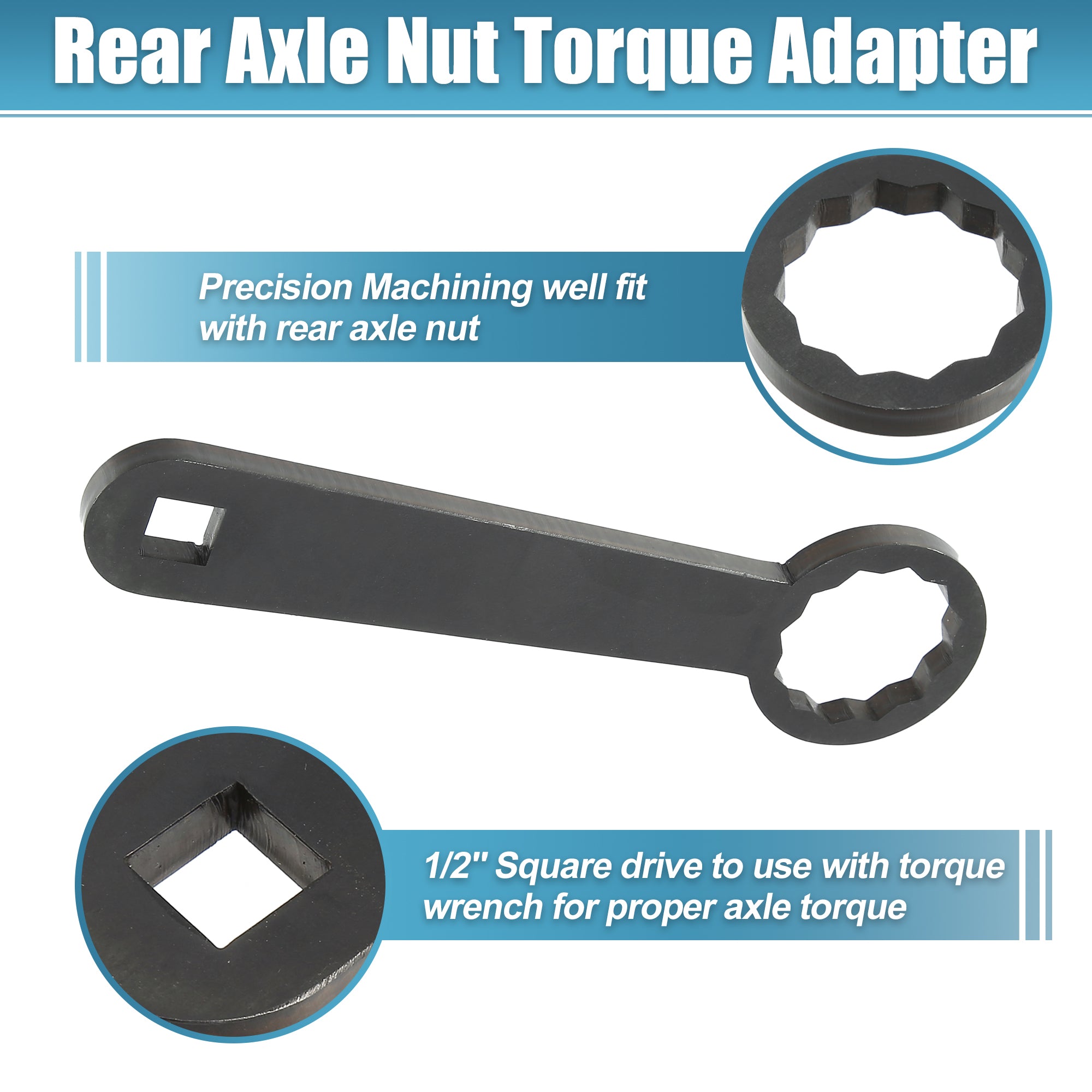 Motoforti Rear Axle 36mm Wrench Tool Rear Wheel Axle Torque Wrench Hand Tool for Harley Davidson Touring Motorcycle HD-47925