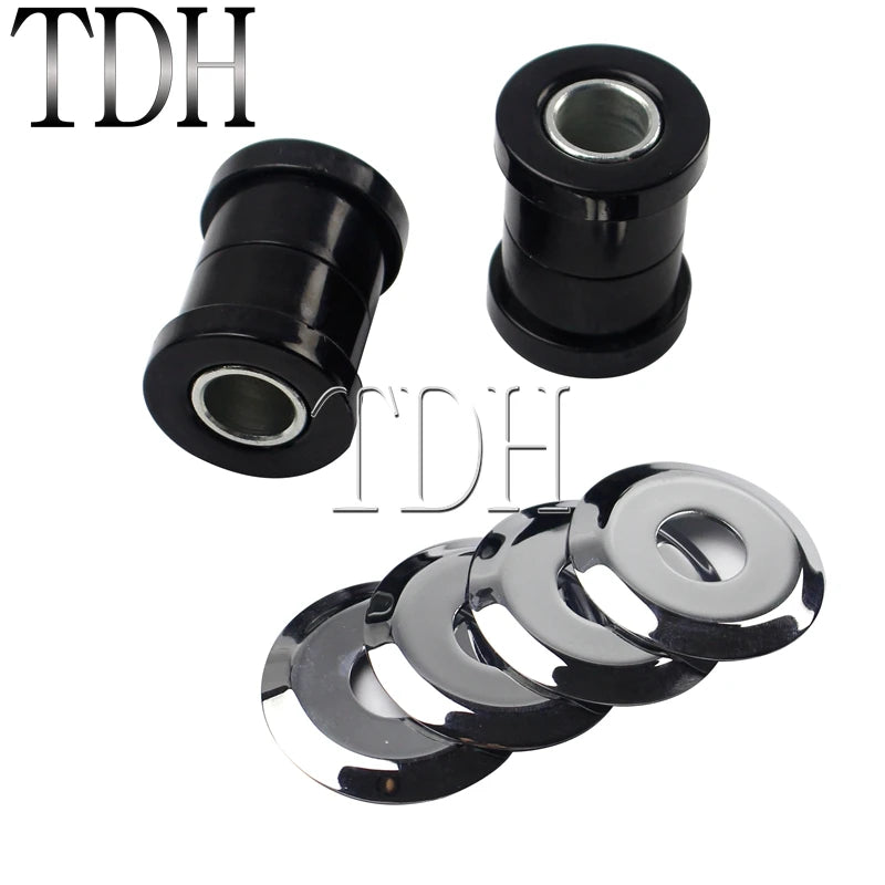 For Harley Big Twins Sportsters 73-17 Motorcycle Red Chrome Polyurethane Handlebar Riser Bushings Damper Kit Handle Bar Bushing