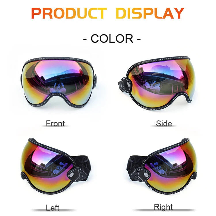 Motorcycle Helmet Glasses Sun Protection Women's Men Moto Glasses Helmet Goggles Anti-Fog Sun Visor Motocross Helmet Eyeglasses