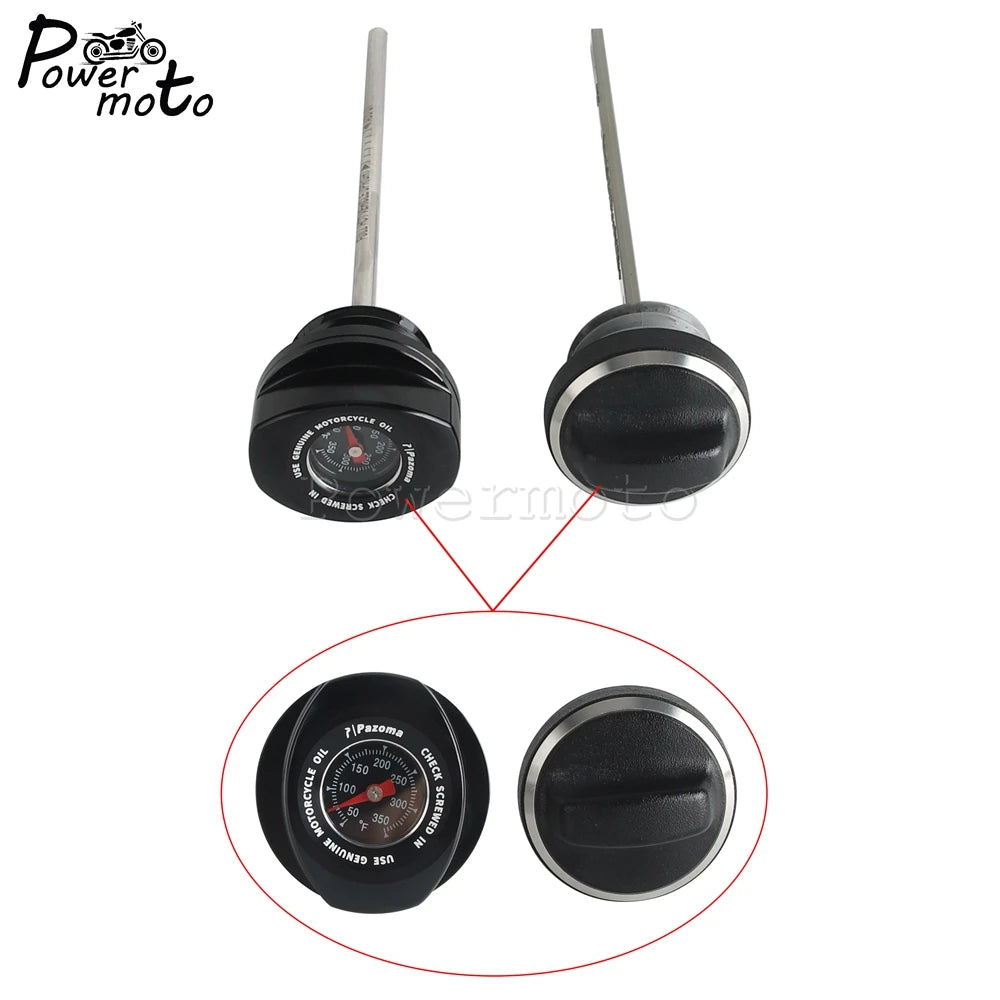 Motorcycle Oil Dipstick For Harley Touring Engine Oil Thermometer Gauge Road Glide FLTRX ST CVO FLTRXSTSE 2024 FLTRXSE 2023-2024