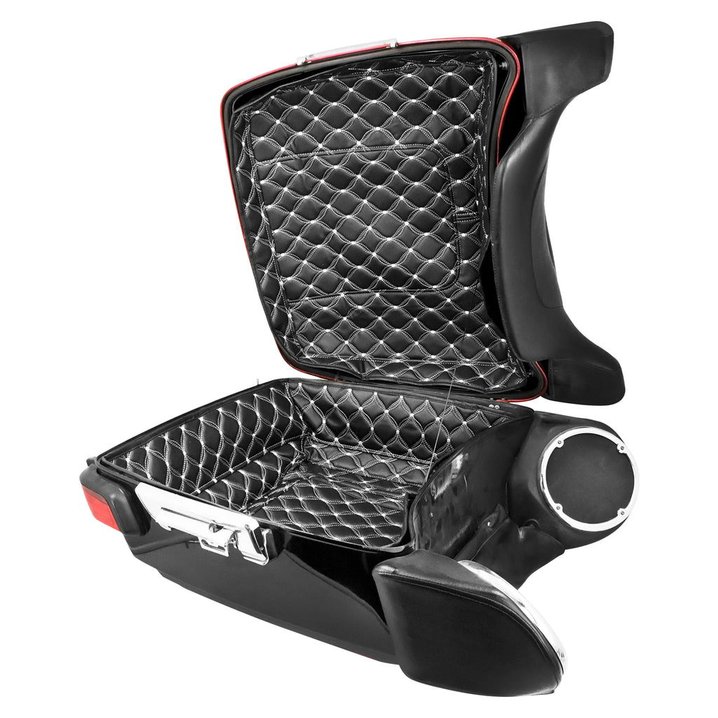 Motorcycle Tour Pak Trunk Carpet Inner Bag Liner Luggage Leather Bags Pad For Harley Touring Road Electra Glide FLHR FLHT 14-23