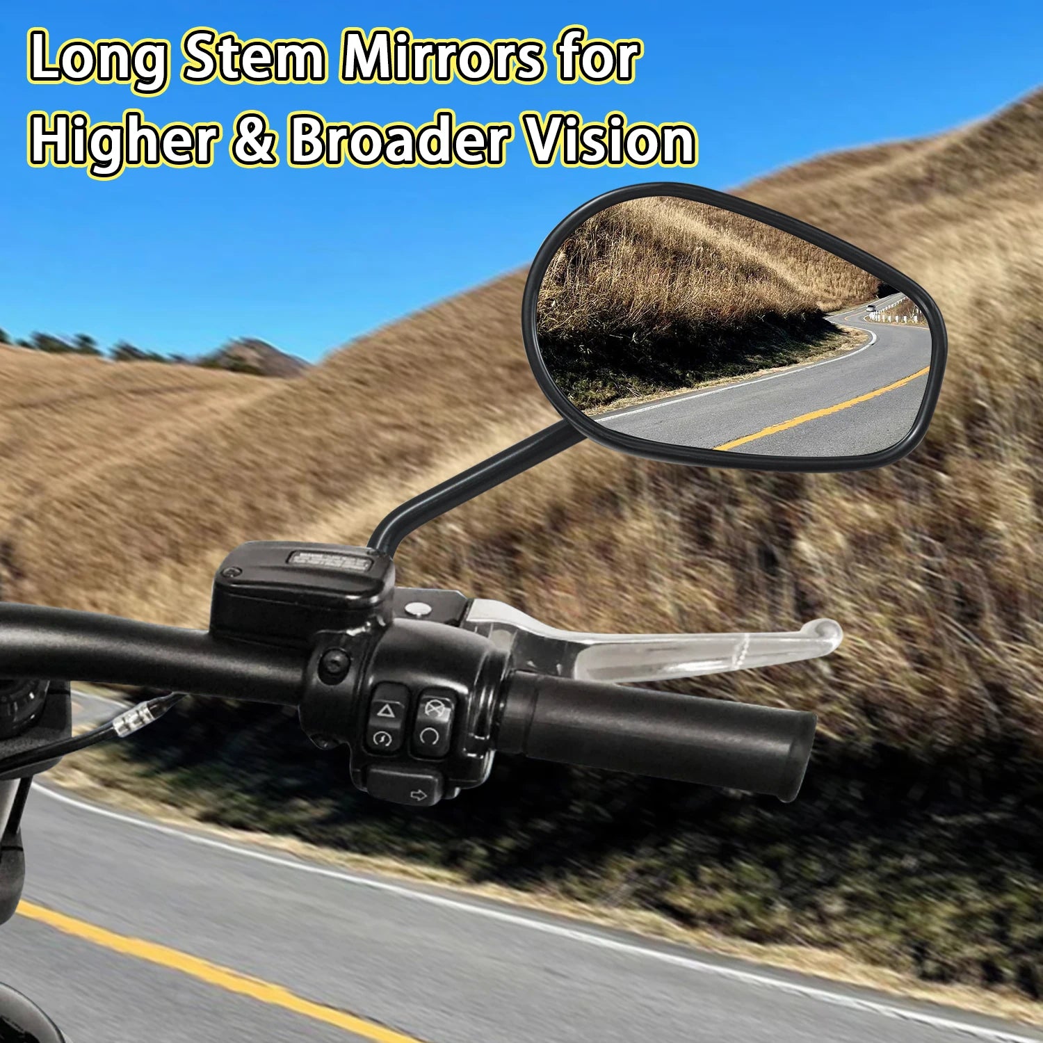 Rear View Mirrors For Harley 1982-2025 Touring Road Glide Electra Glide Road King Street Glide Sportster Dyna Softail Motorcycle