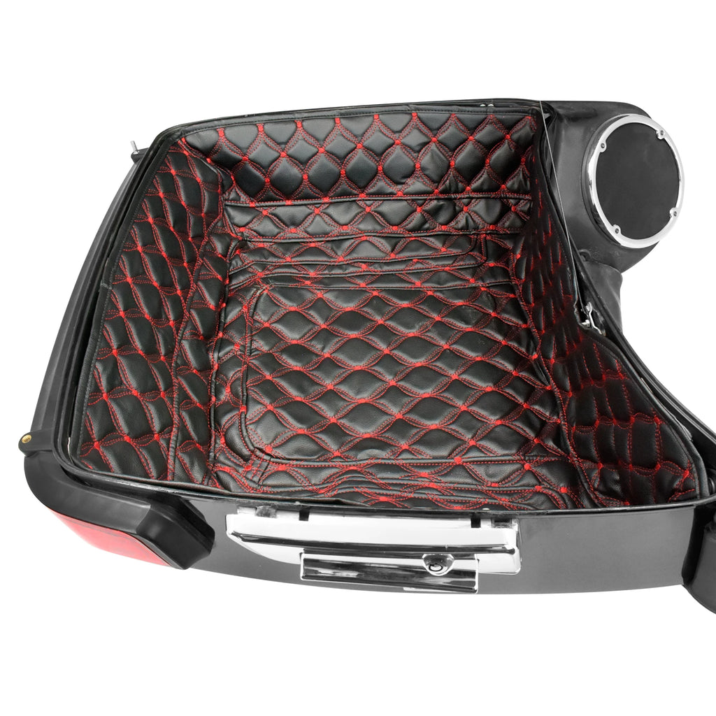 Motorcycle Tour Pak Trunk Carpet Inner Bag Liner Luggage Leather Bags Pad For Harley Touring Road Electra Glide FLHR FLHT 14-23