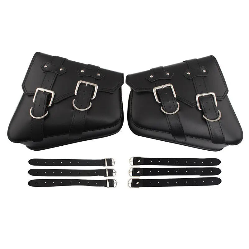 1 Pair Universal Motorcycle PU Leather Saddlebags Side Tool Pouch Bag Luggage Saddle Bag For Harley Sportster XL 883 1200 48 72