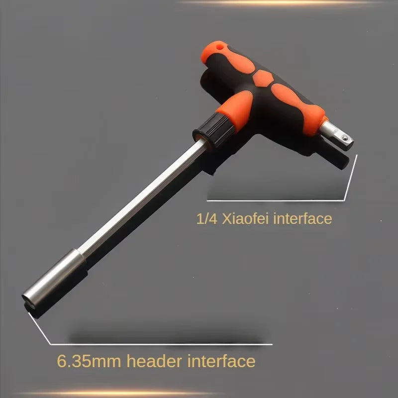 Screwdriver Set with T-shape Cross and Straight Slot Hexagon and Plum-shaped Heads plus Socket Set for DIY Lovers