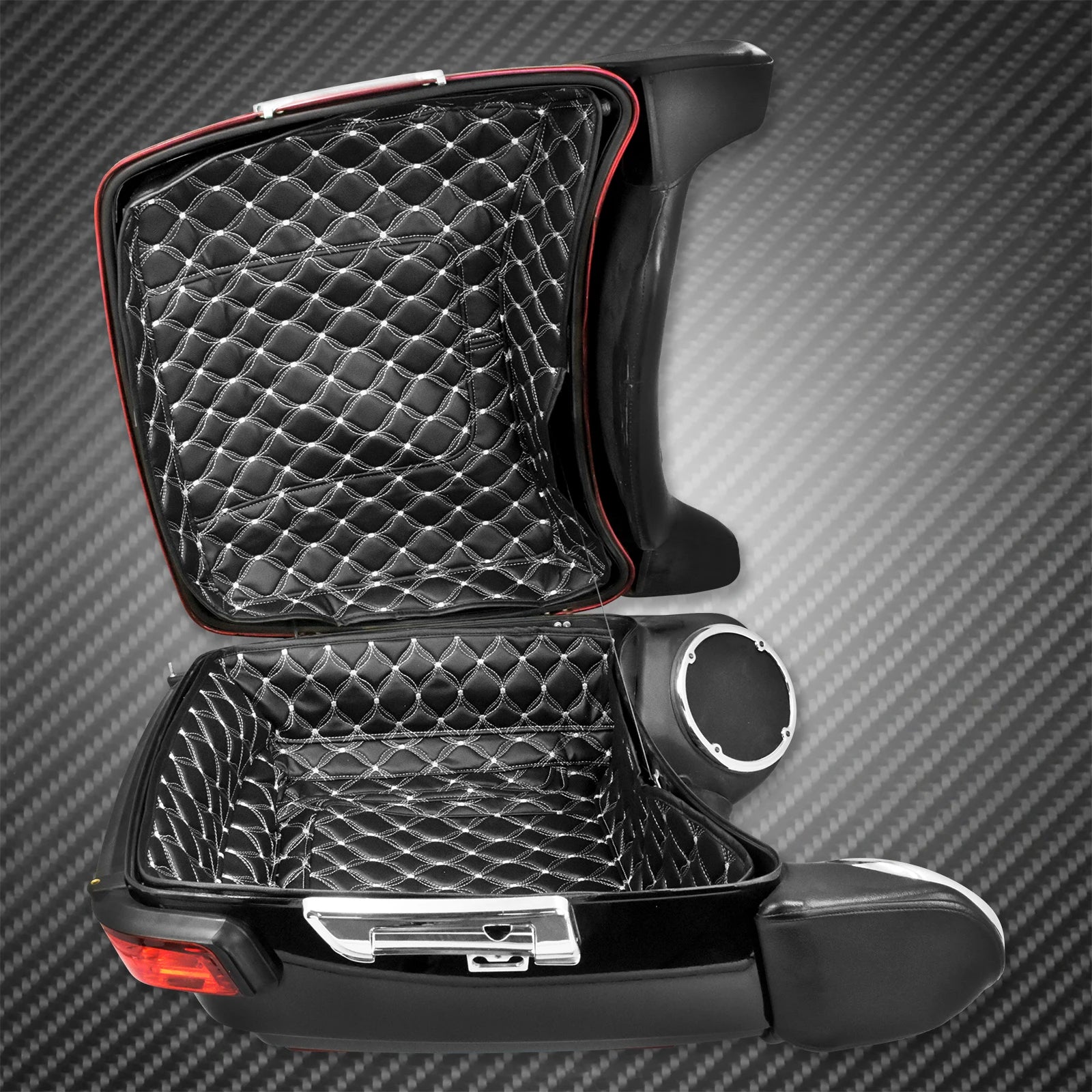 Motorcycle Tour Pak Trunk Carpet Inner Bag Liner Luggage Leather Bags Pad For Harley Touring Road Electra Glide FLHR FLHT 14-23