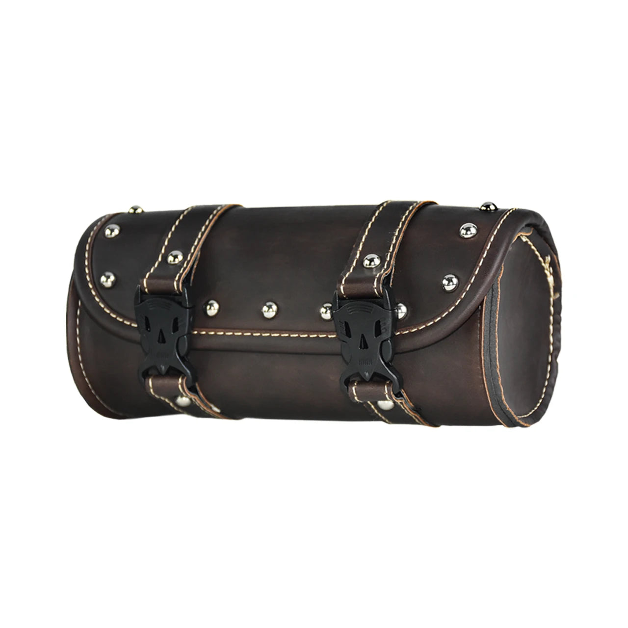 Motorcycle Fork Saddle Bags Leather Waterproof Tool Roll Barrel Bag Saddlebags Storage For Harley Sportster Touring Dyna Softail