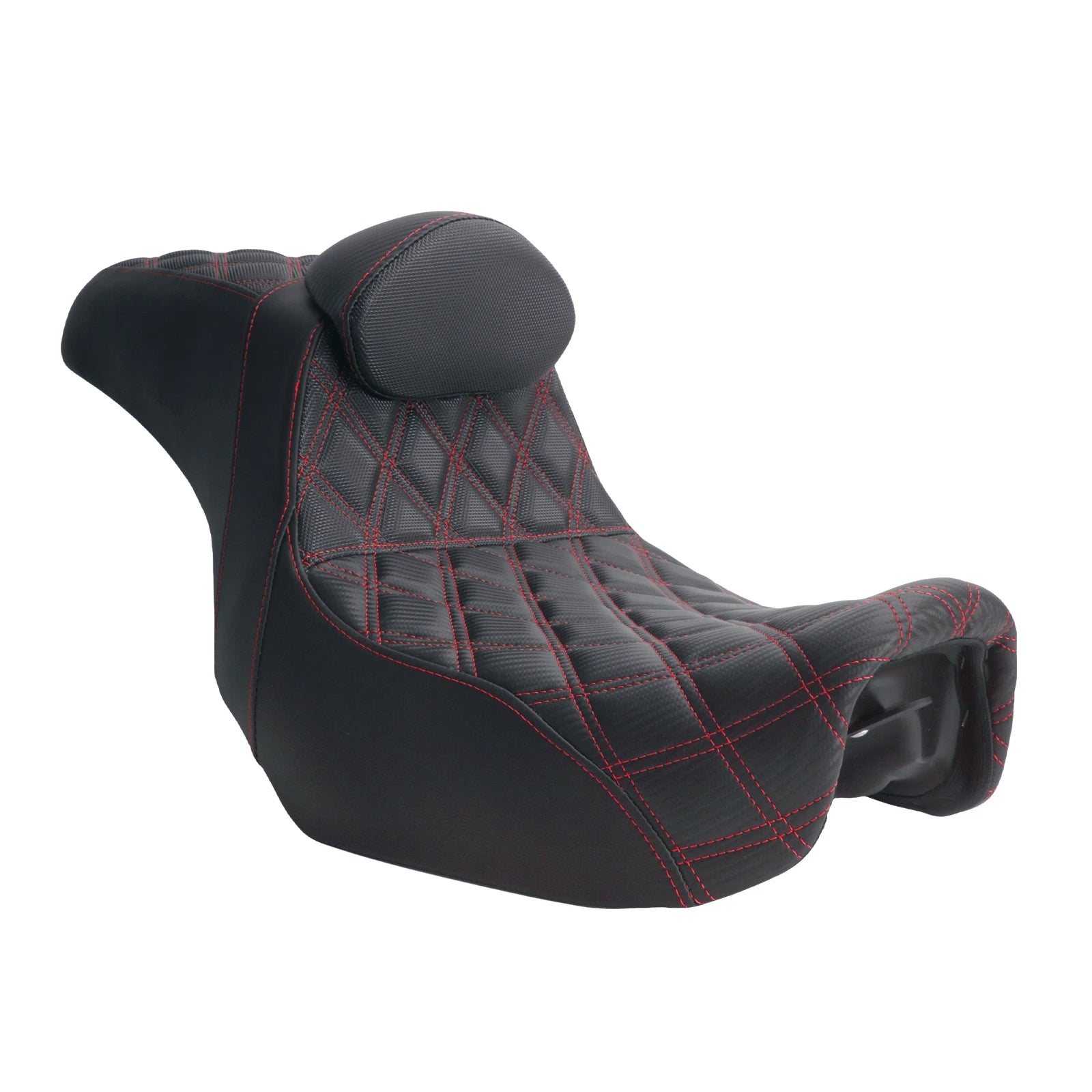 Motorcycle Two Up Seat With Backrest Driver Passenger Saddle Cushions Seat For Harley Dyna Low Rider Fat Bob Street Bob 06-2017