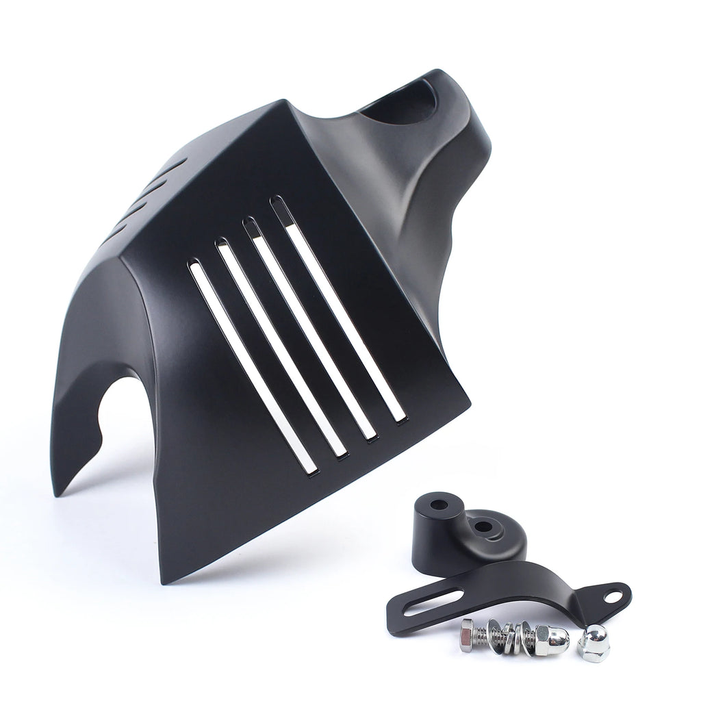Mptprcycle Black Twin Horn Cover Cowbell For Harley Big Twins V-Rods