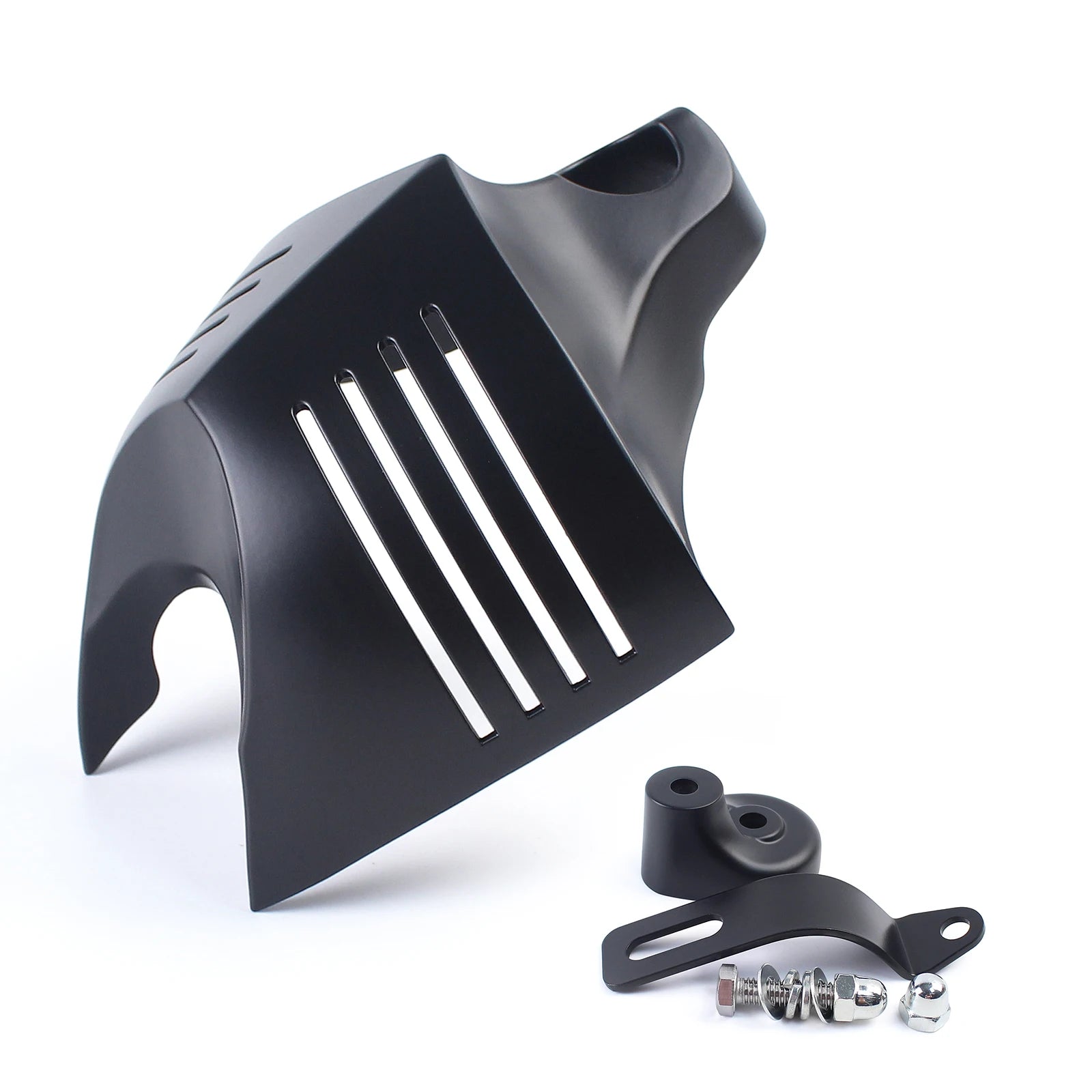 Mptprcycle Black Twin Horn Cover Cowbell For Harley Big Twins V-Rods