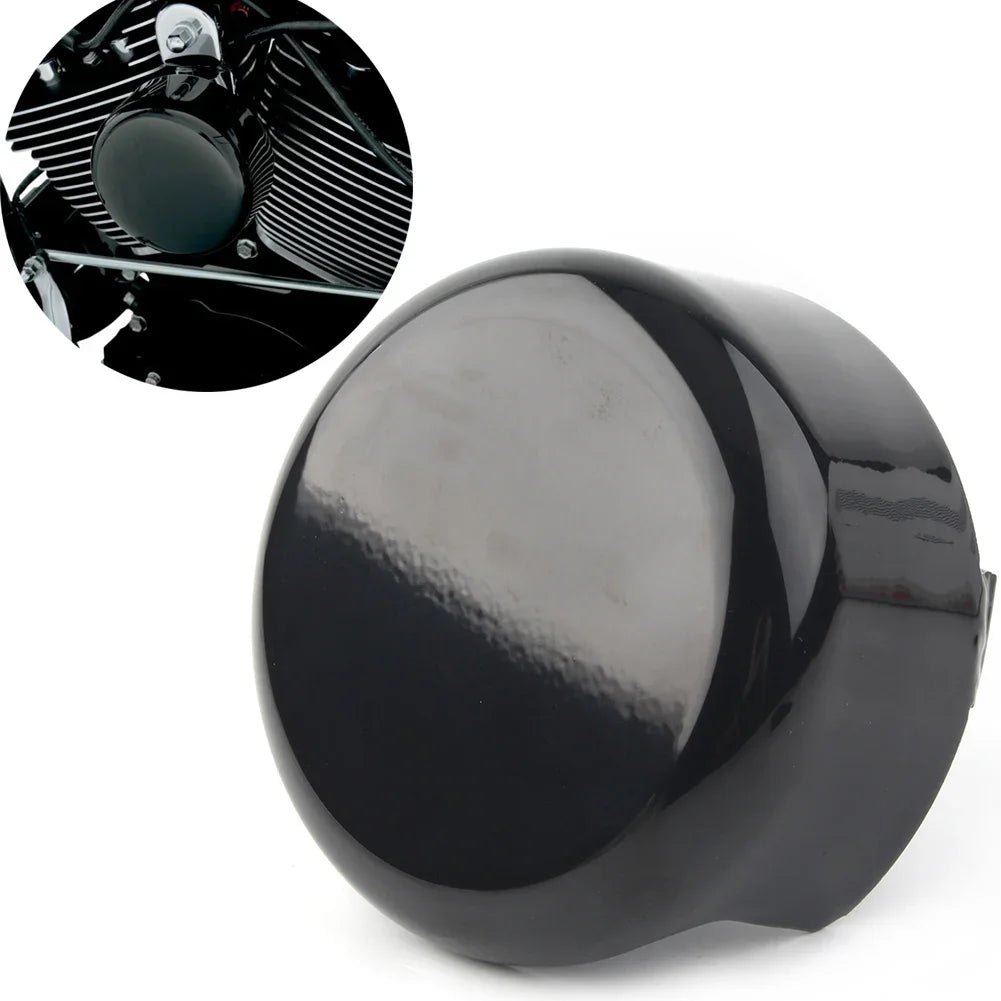 Motorcycle Horn Cover Black Steel For Harley Davidson 1991-2007 2008 2009 2010 2011 2012 2013 2014 2015 2016 2017 Big Twin 45/8"