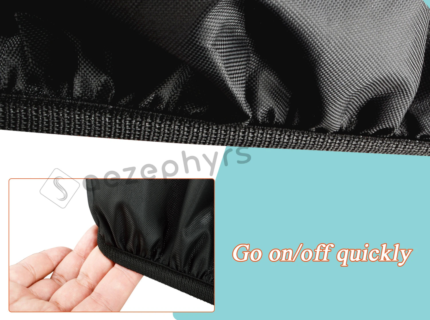 32" L x 17" W Motorcycle Rain Waterproof Seat Cover Two-Up Seat Protector Bra for Harley Touring Softail Dyna Electra Road Glide