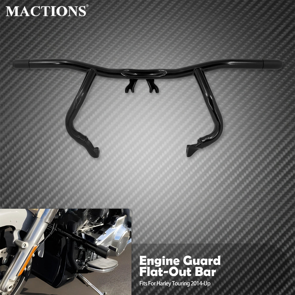 Motorcycle Engine Highway Guard Crash Bar Front Flat-Out Bar For Harley Touring 2014-Up Electra Street Road Glide Road King FLHR
