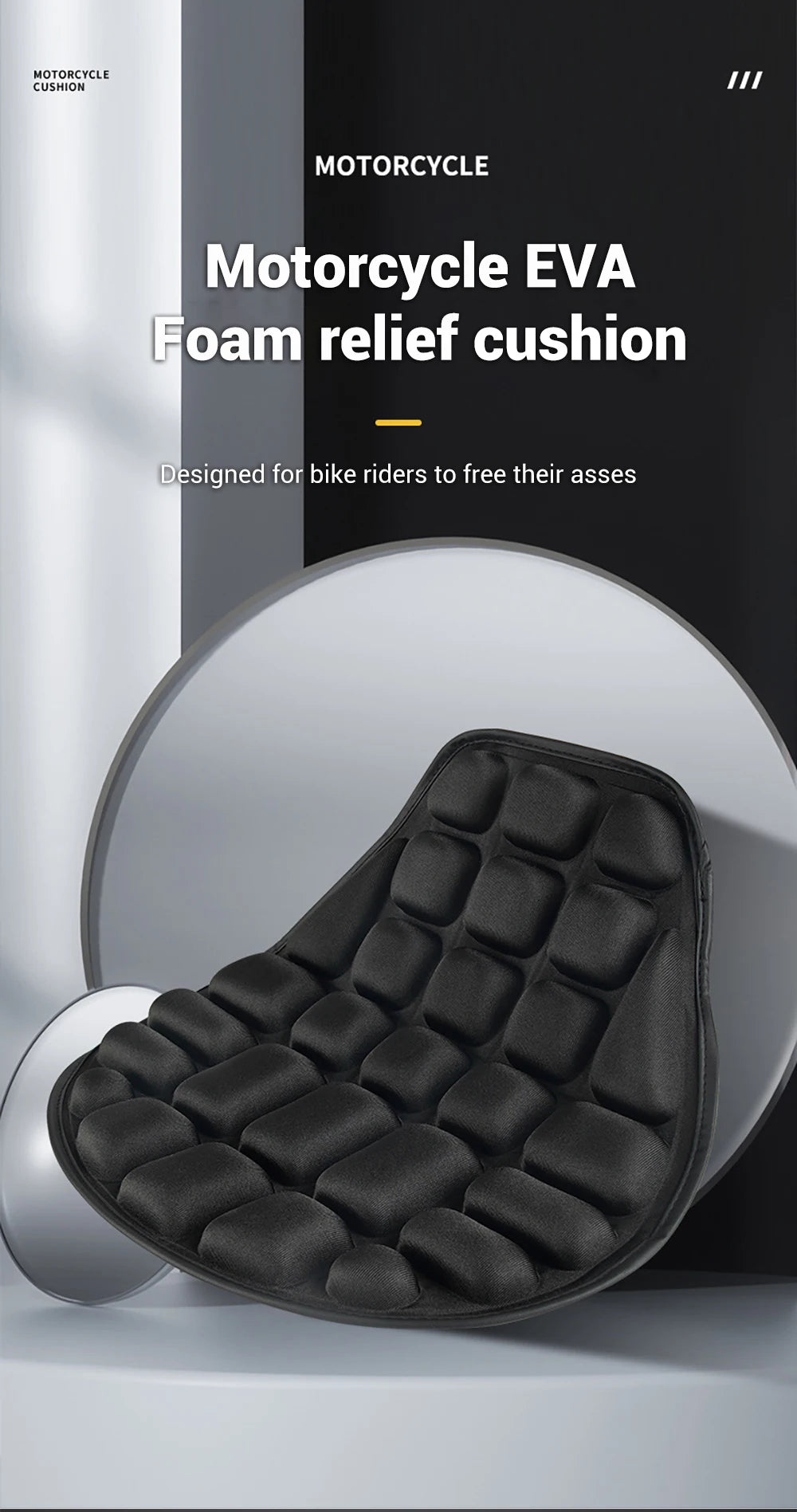 Motorcycle Seat Universal Motorbike Air Pad Cover Foam Soft Comfortable Breathable Seat Covers Mats Motorcycles Electric Bike