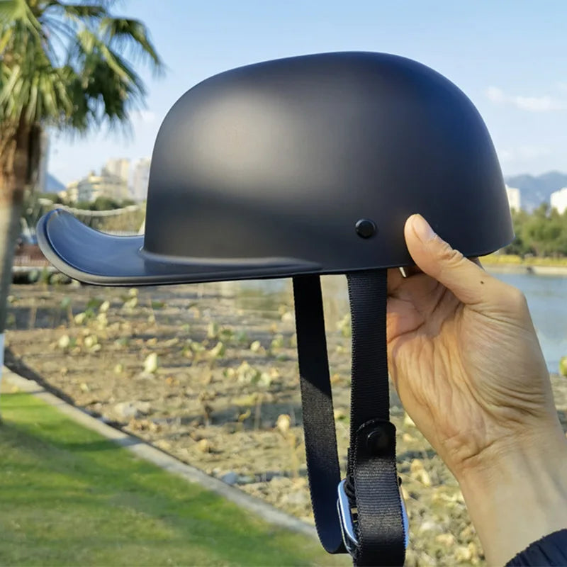 Motorcycle Helmet Baseball Cap Helmet Vintage Motor Electric Vehicle Riding Locomotive for Harley Retro Half Helmet Universal