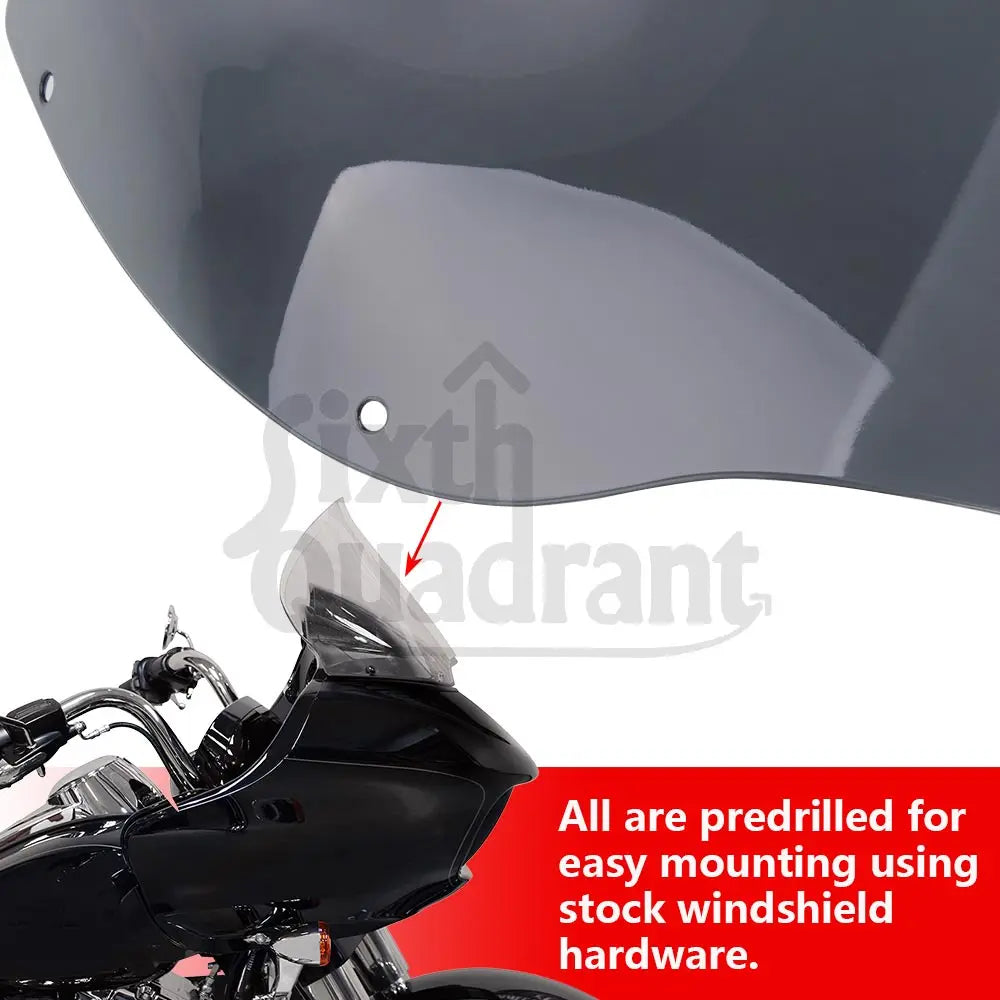 12.5"  Front Fairing Windshield For Harley Road Glide FLTRX FLTR/I CVO/SE 1998-2013 Motorcycle Wind Deflector Cowling Windscreen