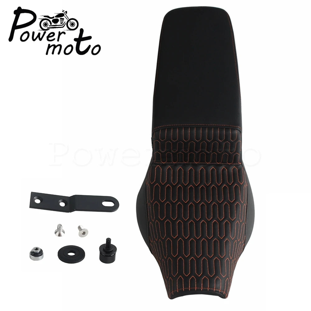 Leather Driver Passenger Seat Two up Seat Cushion Cover For Harley Softail Slim Street Bob Heritage Classic Deluxe 2018-2024