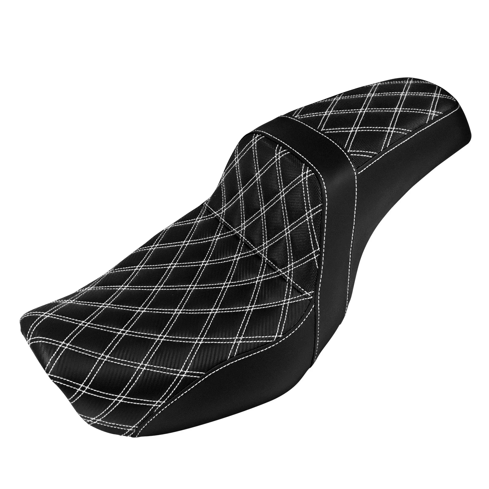 Two-Up Motorcycle Driver Passenger Seat Front Rear Cushions Leather Rider Seat For Harley Dyna 2006-2017 Street Bob Fat Bob FXDL