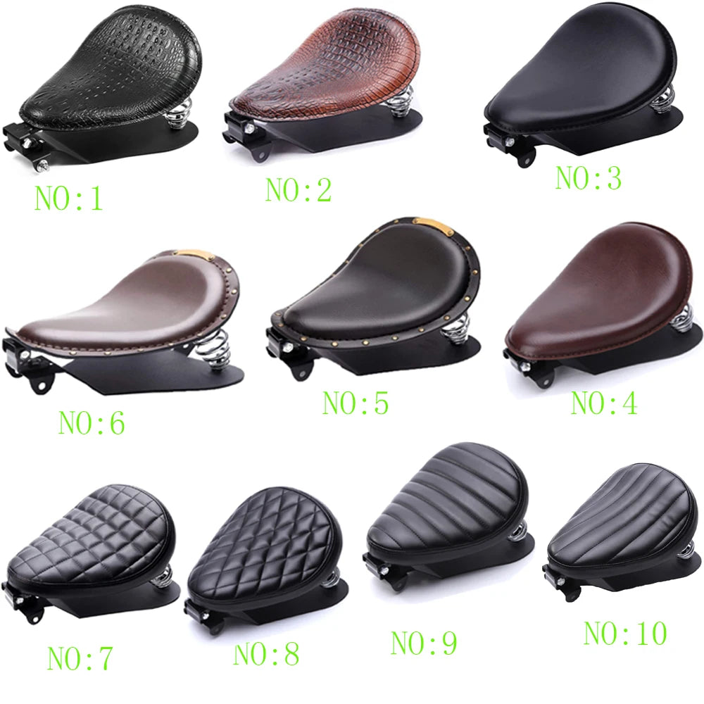 Universal Moto Bobber Motorcycle Solo Seat Chopper Saddle Vintage