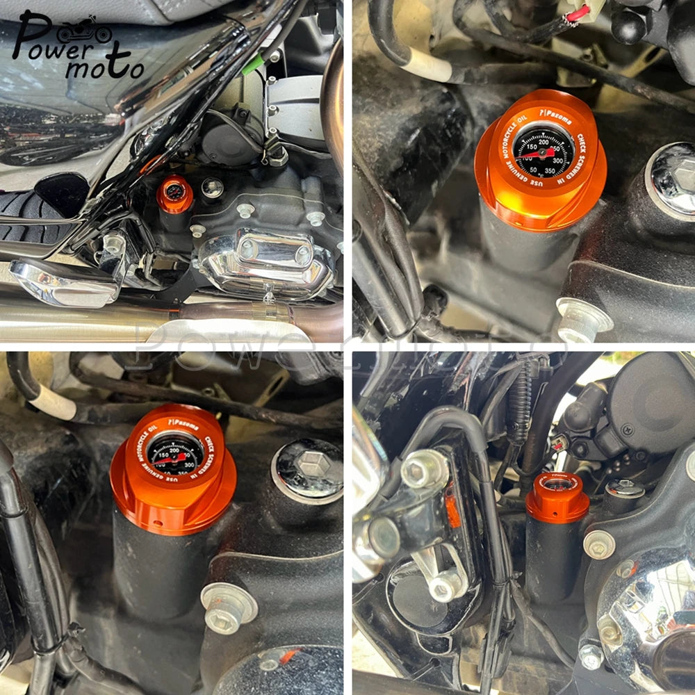 Motorcycle Oil Dipstick For Harley Touring Engine Oil Thermometer Gauge Road Glide FLTRX ST CVO FLTRXSTSE 2024 FLTRXSE 2023-2024