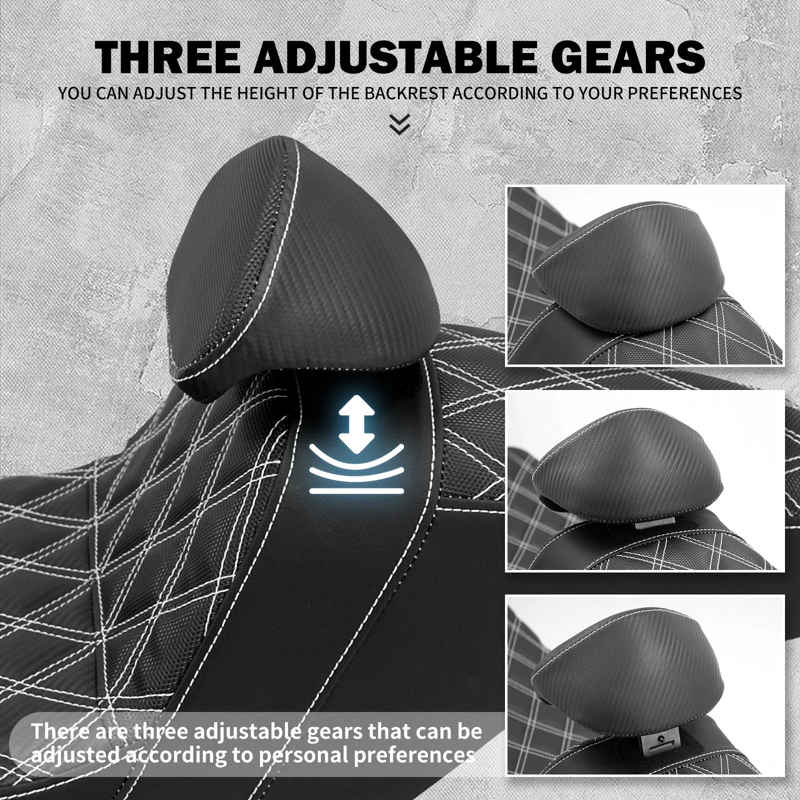 Motorcycle 2-Up Seat With Driver Backrest Cushions Lattice Stitch Front Rear Seat For Harley Touring Electra Glide FLHR 2009-23