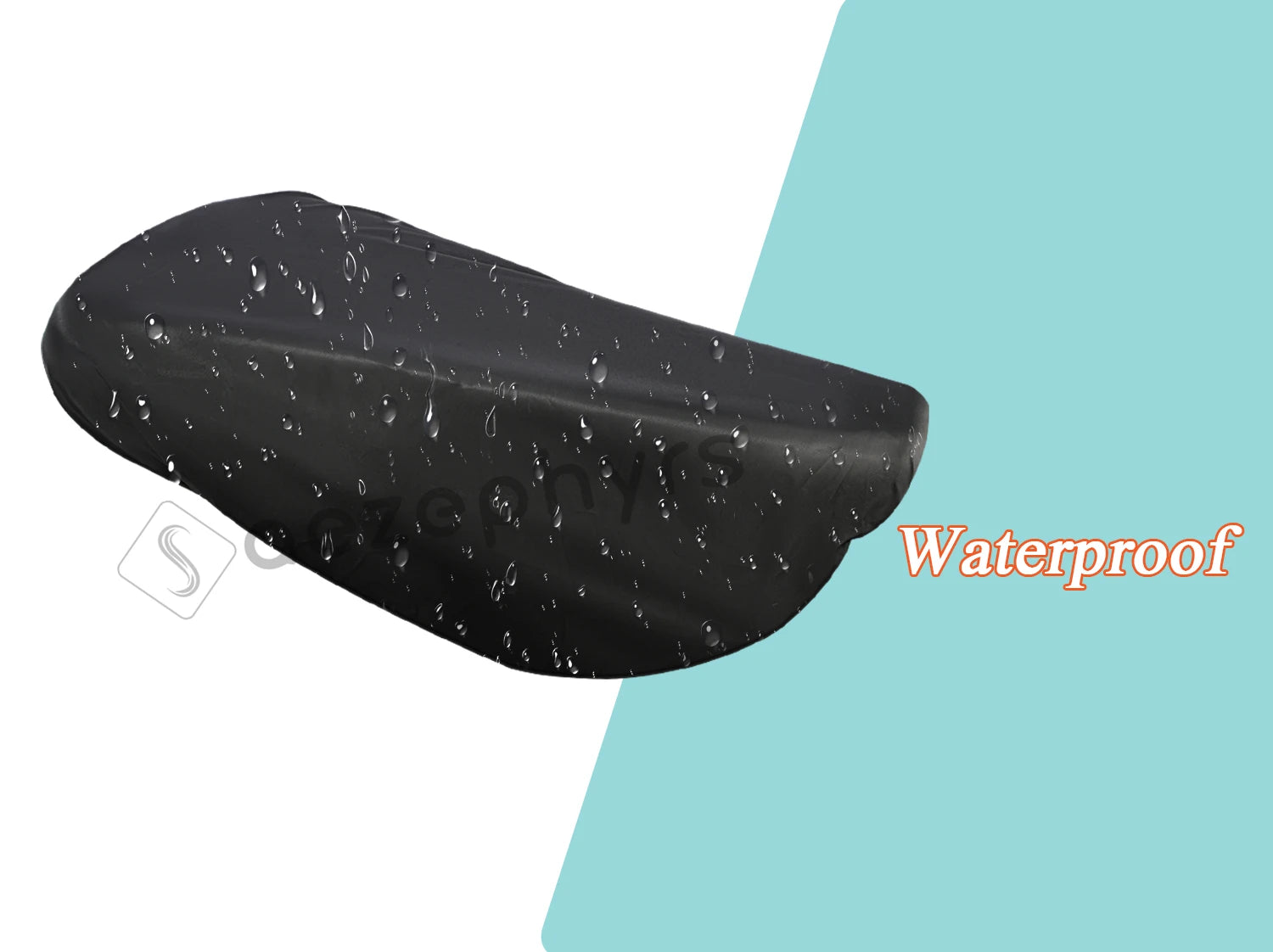 32" L x 17" W Motorcycle Rain Waterproof Seat Cover Two-Up Seat Protector Bra for Harley Touring Softail Dyna Electra Road Glide